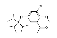 1-(3-chloro-2-methoxy-5-triisopropylsilyloxy-phenyl)-ethanone Structure