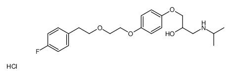 1-[4-[2-[2-(4-fluorophenyl)ethoxy]ethoxy]phenoxy]-3-(propan-2-ylamino)propan-2-ol,hydrochloride Structure