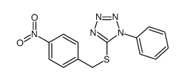 1H-Tetrazole, 5-[[(4-nitrophenyl)methyl]thio]-1-phenyl- Structure