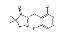 2-[(2-chloro-6-fluorophenyl)methyl]-4,4-dimethyl-1,2-oxazolidin-3-one结构式