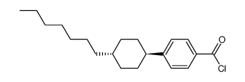 trans-4-(4-Heptylcyclohexyl)benzoesaeurechlorid结构式