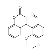 3,4-dimethoxy-2-(2-oxochromen-4-yl)benzaldehyde Structure