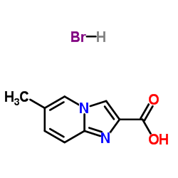 6-METHYL-IMIDAZO[1,2-A]PYRIDINE-2-CARBOXYLIC ACID HYDROBROMIDE结构式