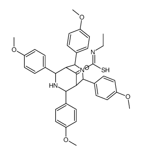 N-ethyl-2,4,6,8-tetrakis(4-methoxyphenyl)-9-oxo-3,7-diazabicyclo[3.3.1]nonane-3-carbothioamide Structure