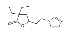 3,3-diethyl-5-(2-imidazol-1-ylethyl)oxolan-2-one结构式