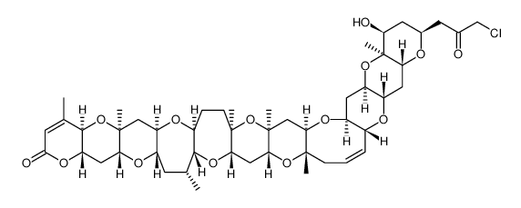 Brevetoxin B, 43-chloro-41-deformyl-41,43-dihydro-41-oxo Structure