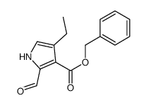 benzyl 4-ethyl-2-formyl-1H-pyrrole-3-carboxylate结构式