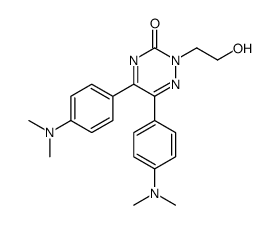 5,6-bis[4-(dimethylamino)phenyl]-2-(2-hydroxyethyl)-1,2,4-triazin-3-one结构式