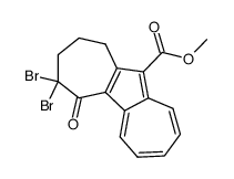 methyl 4,4-dibromo-5-oxo-2,3,4,5-tetrahydro-1H-cyclohepta[a]azulene-11-carboxylate结构式