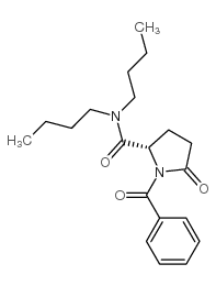 (S)-1-benzoyl-N,N-dibutyl-5-oxopyrrolidine-2-carboxamide Structure