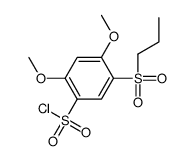 2,4-dimethoxy-5-propylsulfonylbenzenesulfonyl chloride Structure