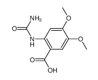 4,5-dimethoxy-2-ureido-benzoic acid结构式