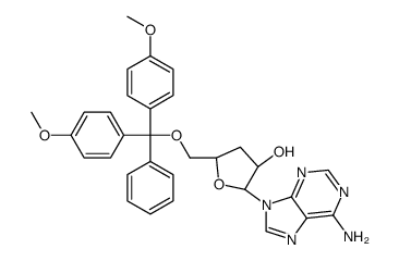(2R,3R,5S)-2-(6-aminopurin-9-yl)-5-[[bis(4-methoxyphenyl)-phenylmethoxy]methyl]oxolan-3-ol Structure