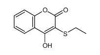3-(ethylthio)-4-hydroxy-2H-chromen-2-one结构式