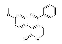 4-benzoyl-5-(4-methoxyphenyl)-2,3-dihydropyran-6-one Structure