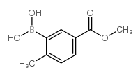 5-Methoxycarbonyl-2-methylphenylboronic acid structure