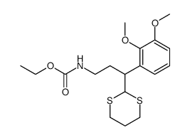 N-(Carboethoxy)-3-(2,3-dimethoxyphenyl)-3-(1,3-dithian-2-yl)propylamine结构式
