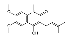 6,7-dimethoxy-4-hydroxy-1-methyl-3-prenyl-2(1H)-quinolinone Structure