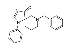 9-benzyl-1-phenyl-1,3,9-triazaspiro[4.5]dec-2-en-4-one结构式
