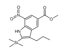 methyl 7-nitro-3-propyl-2-(trimethylsilyl)-1H-indole-5-carboxylate Structure