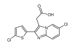 2-[6-chloro-2-(5-chlorothiophen-2-yl)imidazo[1,2-a]pyridin-3-yl]acetic acid结构式