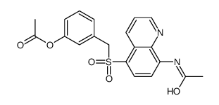 [3-[(8-acetamidoquinolin-5-yl)sulfonylmethyl]phenyl] acetate结构式