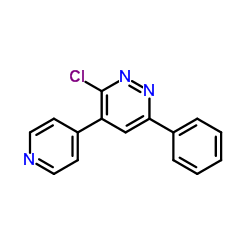 3-Chloro-6-phenyl-4-(4-pyridinyl)pyridazine结构式