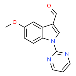 5-Methoxy-1-(2-pyrimidinyl)-1H-indole-3-carbaldehyde结构式