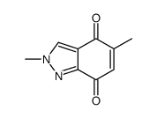 2,5-dimethylindazole-4,7-dione Structure