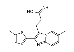 3-[6-methyl-2-(5-methylthiophen-2-yl)imidazo[1,2-a]pyridin-3-yl]propanamide结构式
