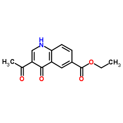 Ethyl 3-acetyl-4-hydroxyquinoline-6-carboxylate Structure