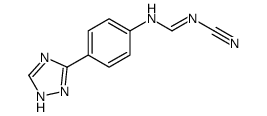 N-cyano-N'-[4-(1H-1,2,4-triazol-5-yl)phenyl]methanimidamide Structure