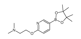 N,N-二甲基-2-[[5-(4,4,5,5-四甲基-1,3,2-二噁硼烷-2-基)-2-吡啶]氧基]-乙胺图片