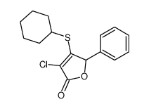 4-chloro-3-cyclohexylsulfanyl-2-phenyl-2H-furan-5-one Structure
