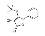 3-tert-butylsulfanyl-4-chloro-2-phenyl-2H-furan-5-one Structure