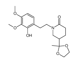 1-(3,4-dimethoxy-2-hydroxyphenethyl)-5-(1,1-ethylenedioxyethyl)-2-piperidone结构式