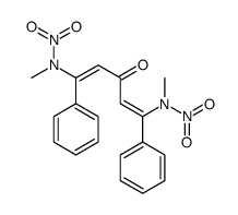 N-methyl-N-[5-[methyl(nitro)amino]-3-oxo-1,5-diphenylpenta-1,4-dienyl]nitramide结构式