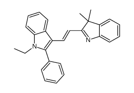 2-[2-(1-ethyl-2-phenylindol-3-yl)ethenyl]-3,3-dimethylindole结构式