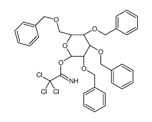 [(2S,3R,4S,5R,6R)-3,4,5-tribenzyloxy-6-(benzyloxymethyl)tetrahydr opyran-2-yl] 2,2,2-trichloroethanimidate Structure