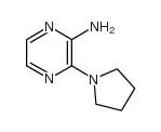 2-氨基-3-吡咯烷基吡嗪结构式