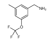 Benzenemethanamine, 3-methyl-5-(trifluoromethoxy) Structure