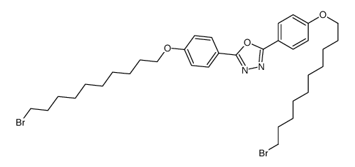 2,5-bis[4-(10-bromodecoxy)phenyl]-1,3,4-oxadiazole Structure