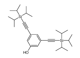 3,5-bis[2-tri(propan-2-yl)silylethynyl]phenol结构式
