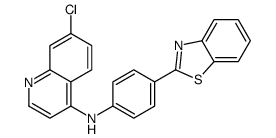 N-[4-(1,3-benzothiazol-2-yl)phenyl]-7-chloroquinolin-4-amine结构式