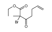 ethyl 2-bromo-2-methyl-3-oxohept-6-enoate结构式