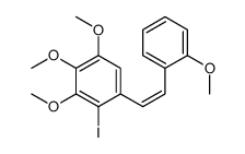 4-iodo-1,2,3-trimethoxy-5-[2-(2-methoxyphenyl)ethenyl]benzene Structure