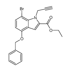 ethyl 4-(benzyloxy)-7-bromo-1-prop-2-ynyl-1H-indole-2-carboxylate Structure
