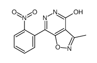 3-methyl-7-(2-nitrophenyl)-5H-[1,2]oxazolo[4,5-d]pyridazin-4-one结构式