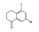 7-溴-5-氟-3,4-二氢萘-1(2H)- 酮结构式