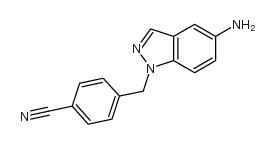 4-[(5-氨基-1H吲唑-1-基)甲基]-苯甲腈结构式